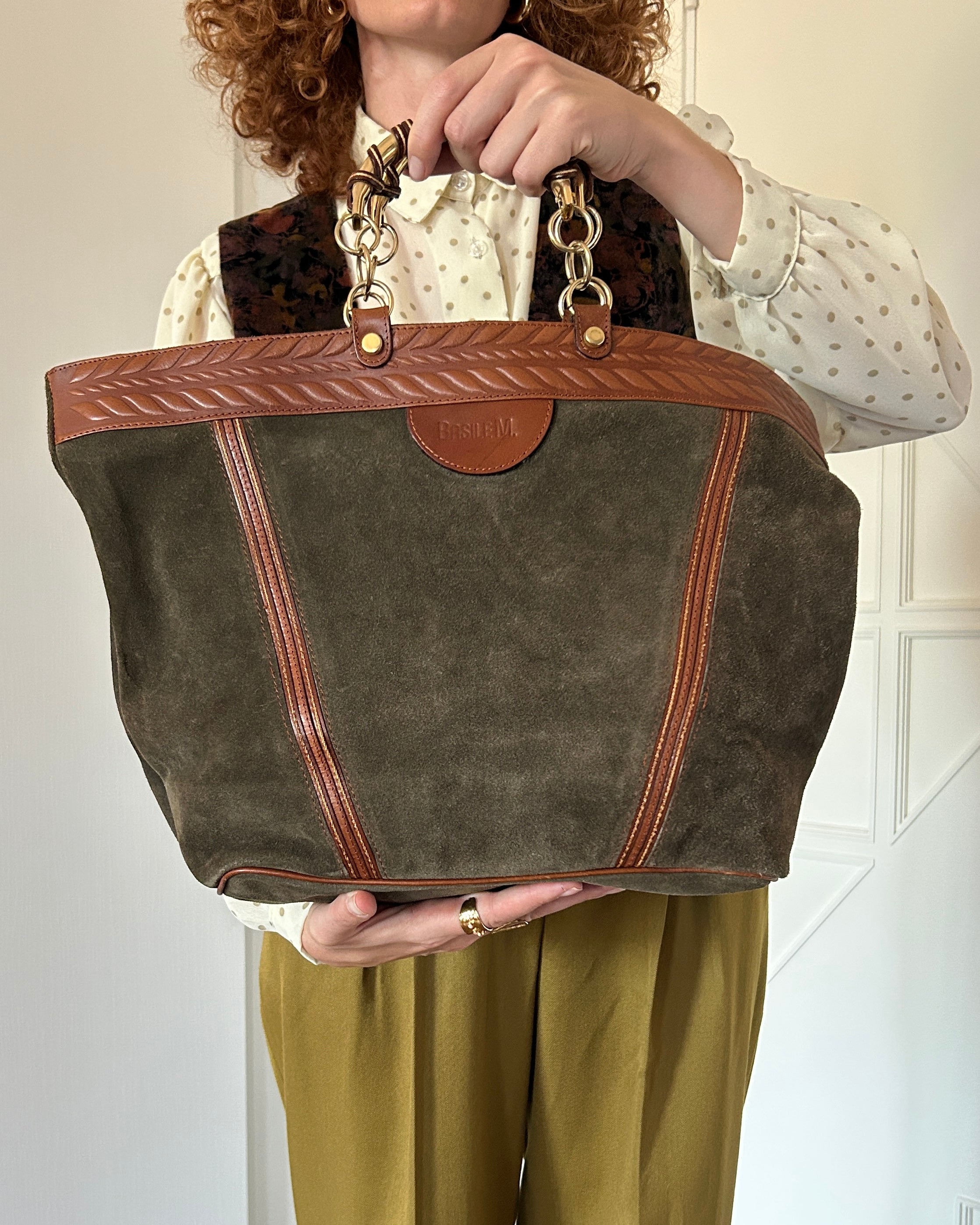 Borsa scamosciata